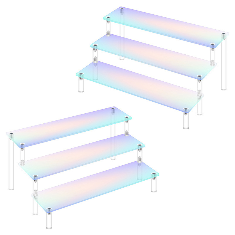 Sustainable Living Eco Friendly - 1-5 Tier Iridescent Acrylic Display Risers