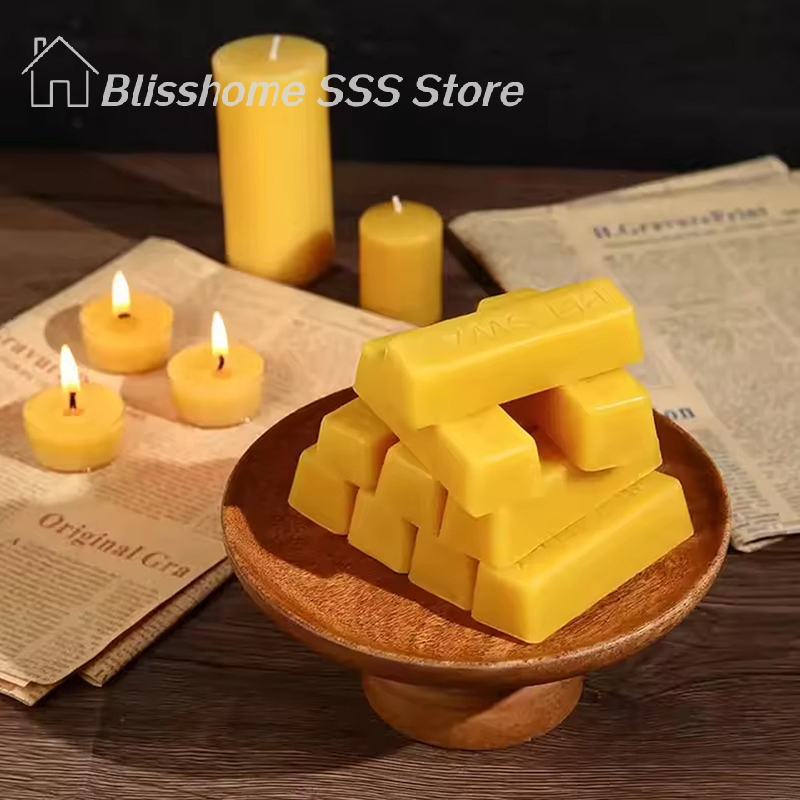 【S】4/8Pcs Pure Beeswax Blocks, - Beeswax Wrap Reusable 评论和价格