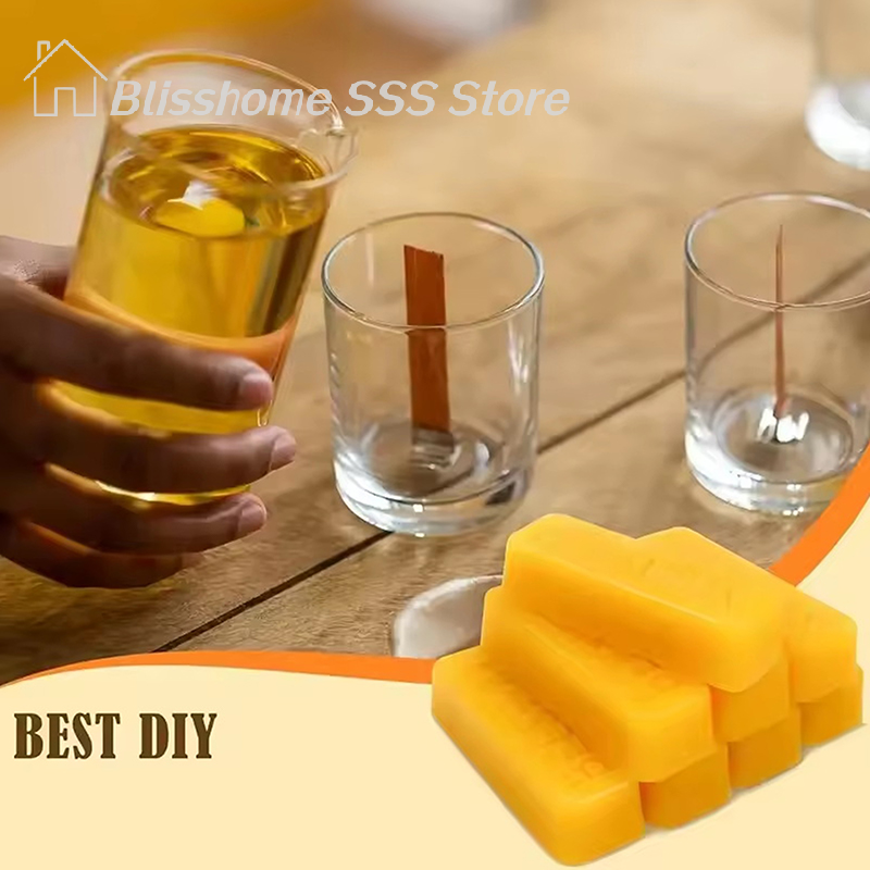 【S】4/8Pcs Pure Beeswax Blocks, - Beeswax Wrap Reusable 评论和价格