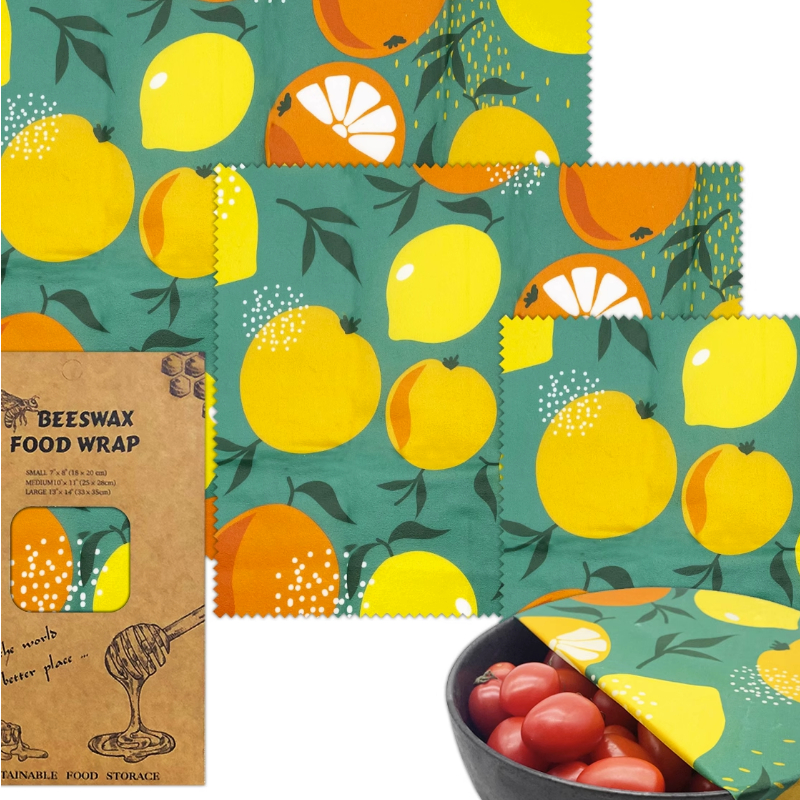 3PC/SET Environmental Organic  - Beeswax Wrap Reusable 评论和价格