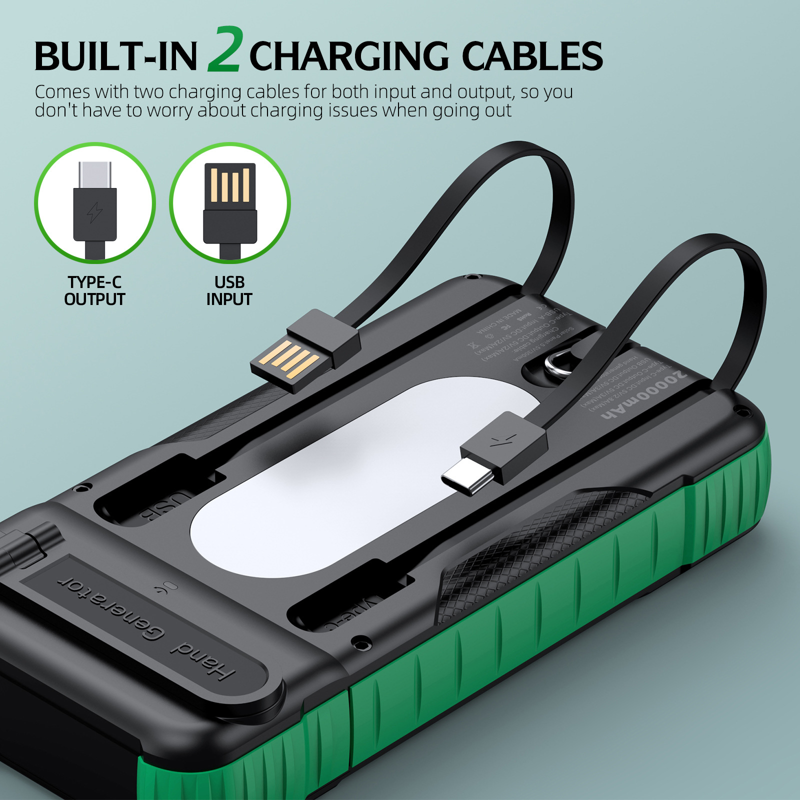 Hand Crank Solar Power Bank Ou - Solar Charger Panel Foldable 评论和价格