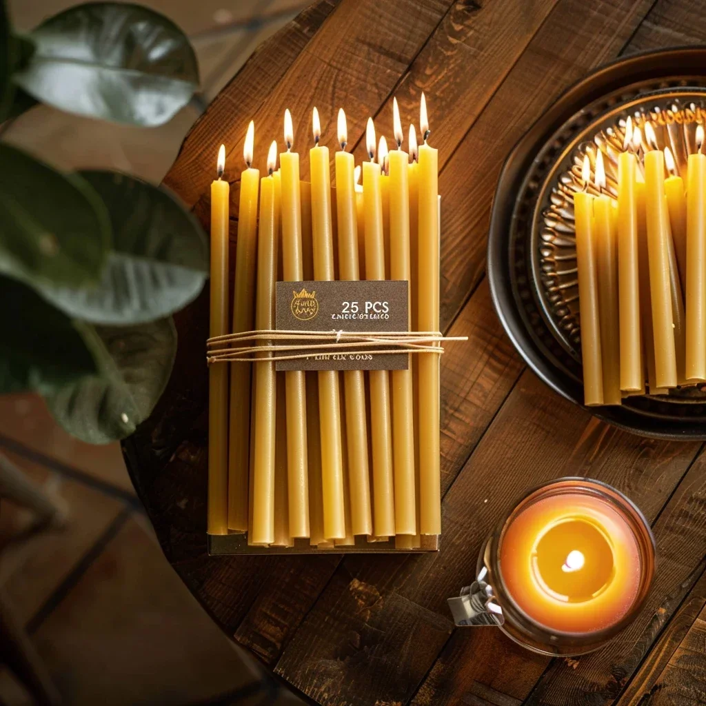 25PCS/1PACK Hanukkah Candle Na - Beeswax Wrap Reusable 评论和价格