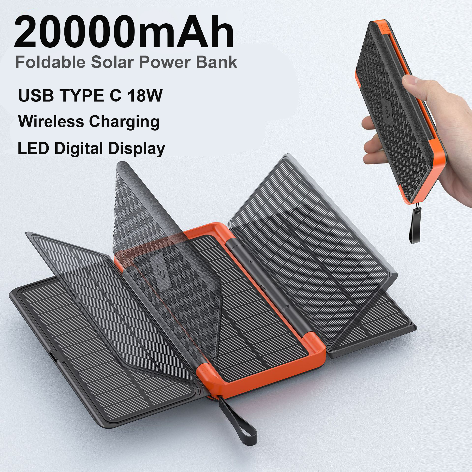 20000mAh outdoor  Solar Power  - Solar Charger Panel Foldable 评论和价格
