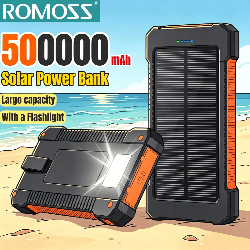 ROMOSS 500000mAh Solar Power B - Solar Charger Panel Foldable 评论和价格