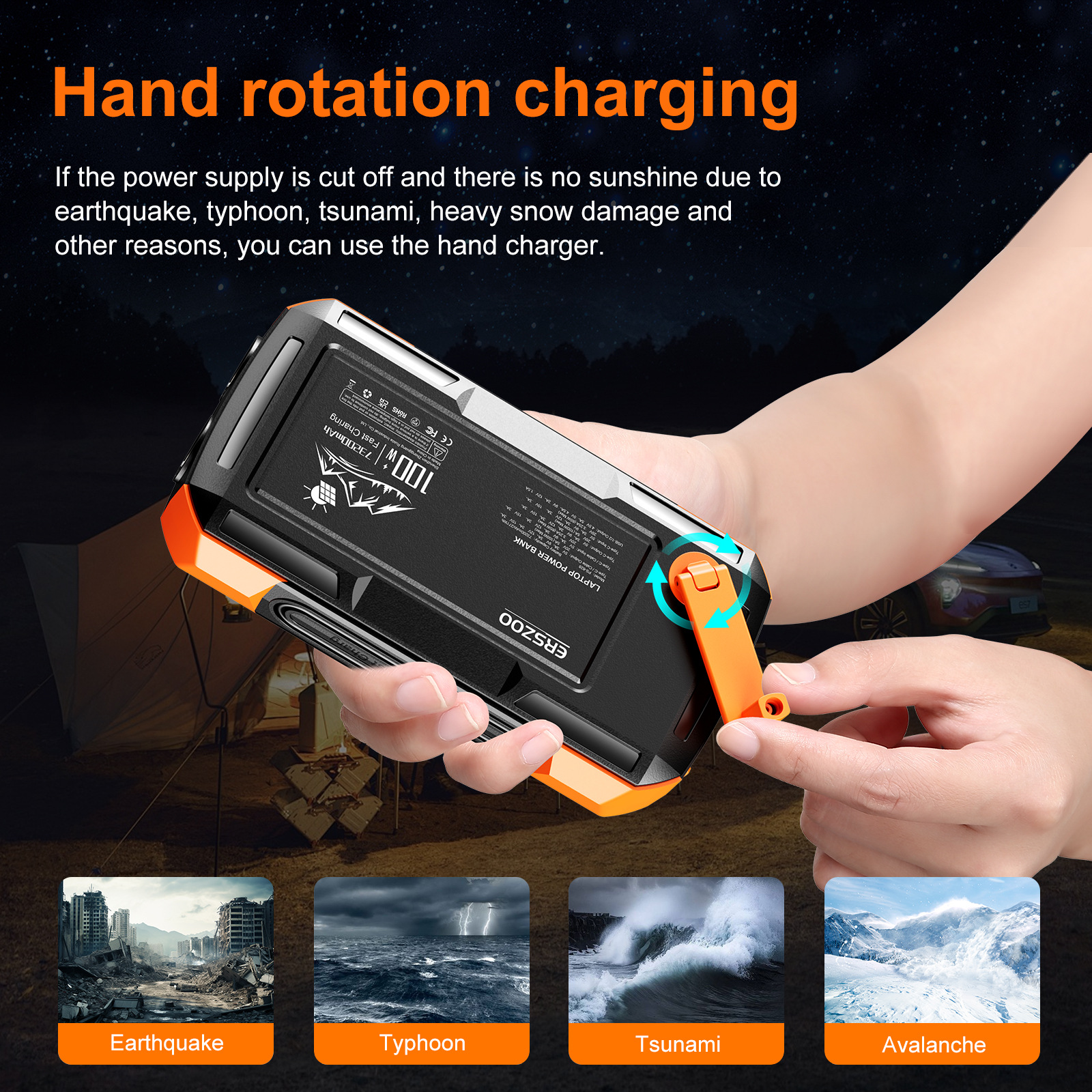 Solar Power Bank 73200mAh Hand - Solar Charger Panel Foldable 评论和价格