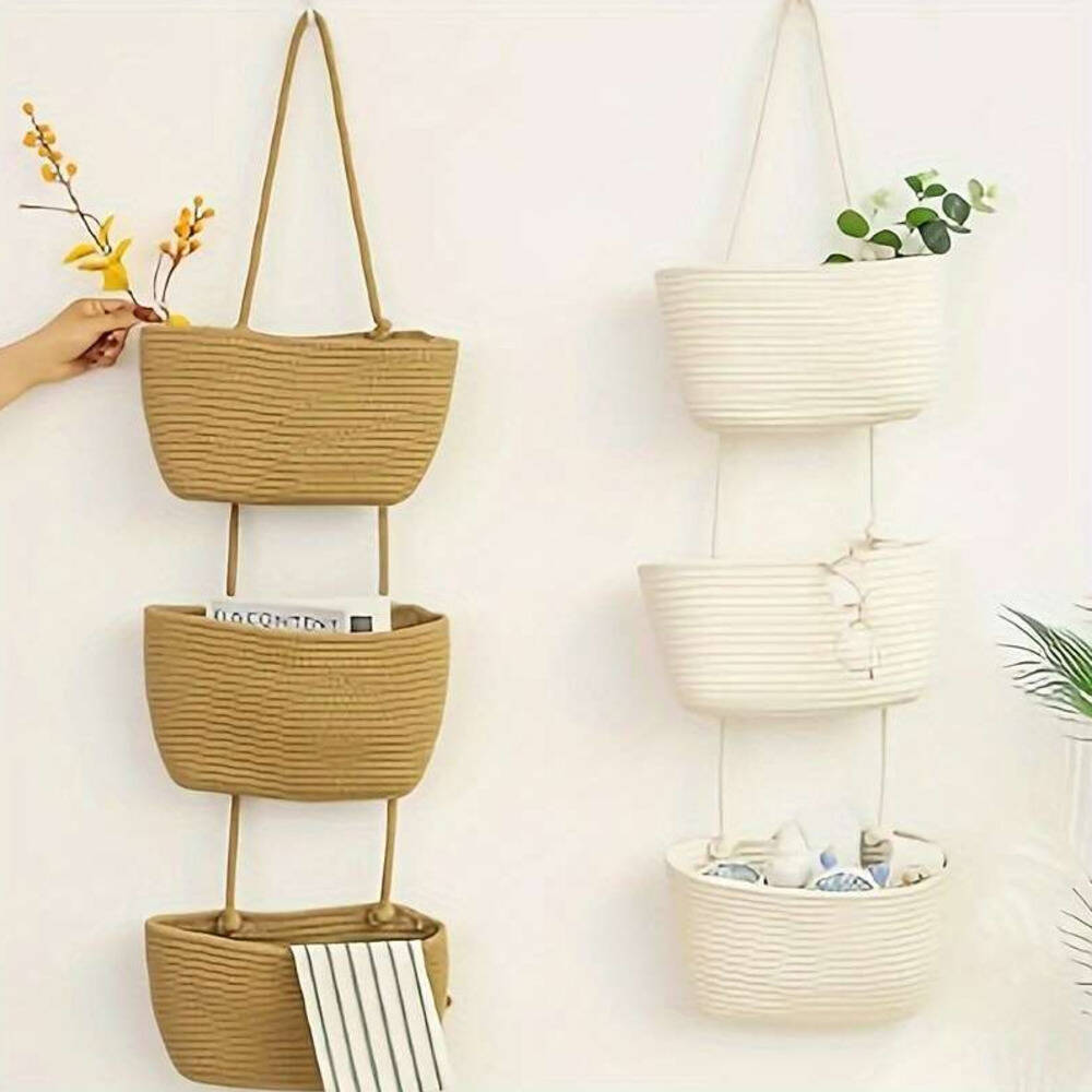 3-tier Rope Woven Fabric Baske - Sustainable Living Eco Friendly 评论和价格