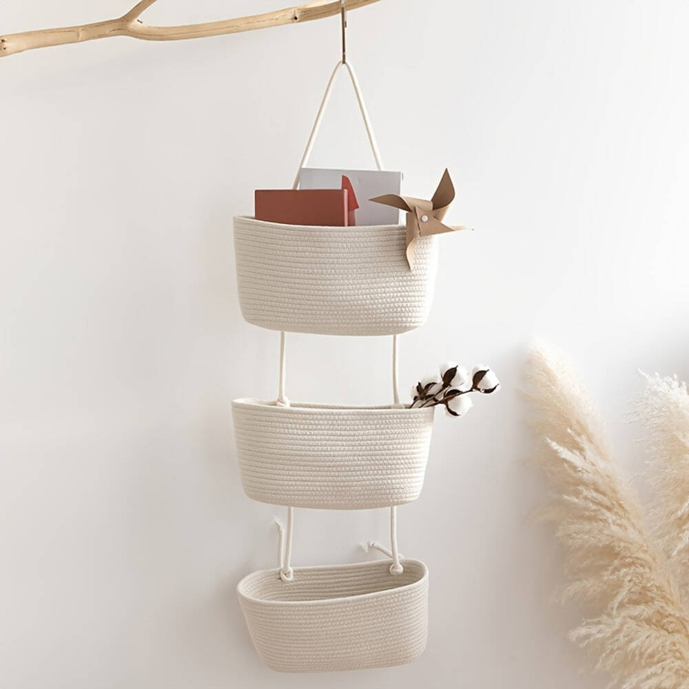3-tier Rope Woven Fabric Baske - Sustainable Living Eco Friendly 评论和价格