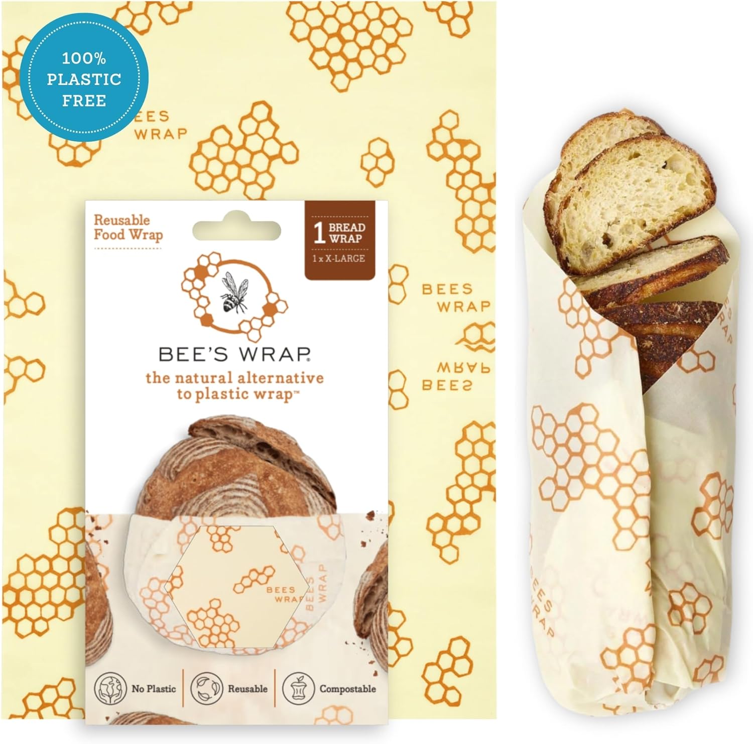 Reusable Beeswax Bread Wrap -  - Beeswax Wrap Reusable 评论和价格