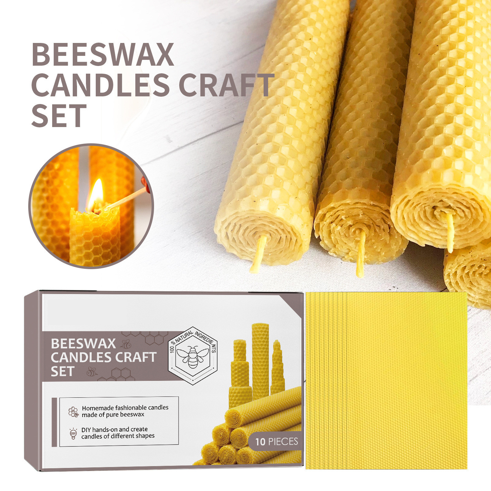 10/20/30pcs Natural Beeswax Sh - Beeswax Wrap Reusable 评论和价格