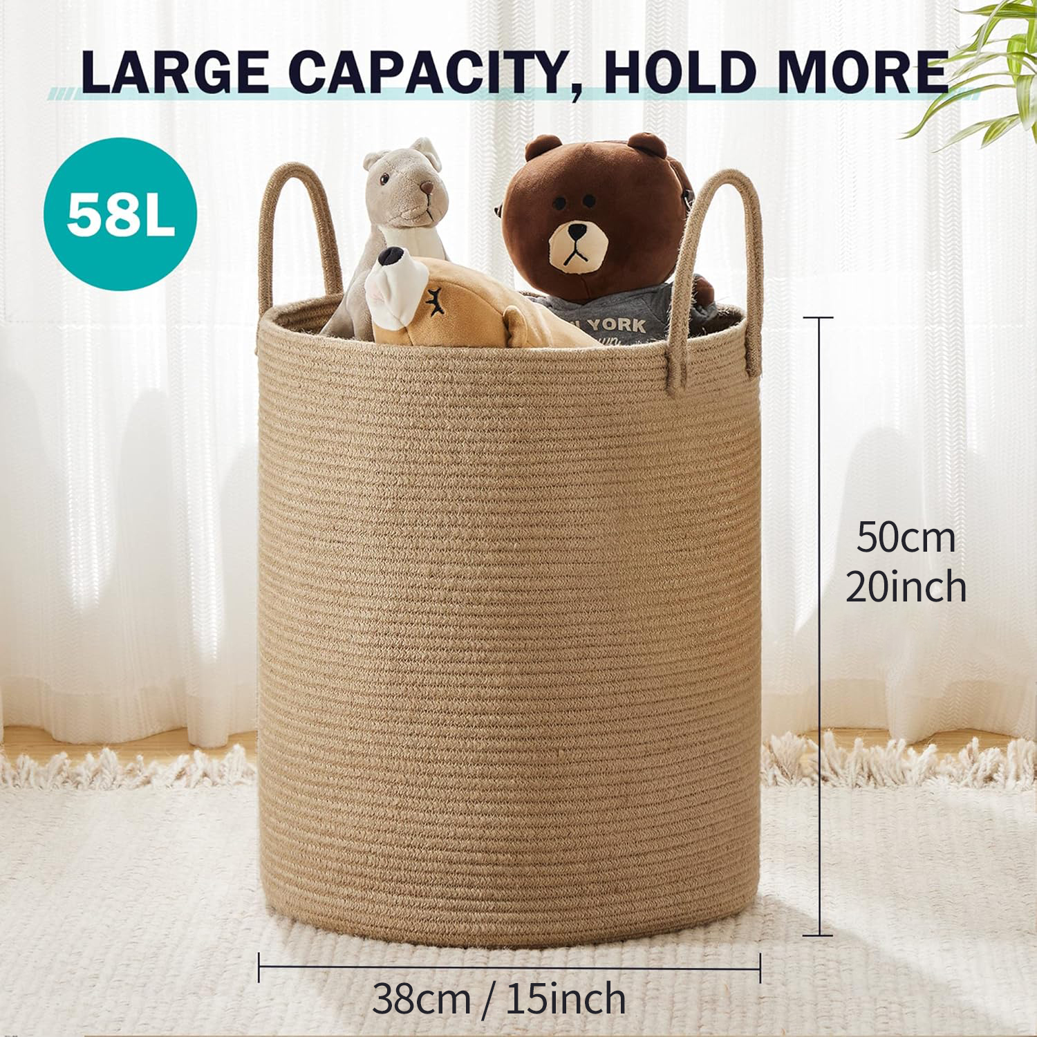 Large Storage Basket Tall Wove - Sustainable Living Eco Friendly 评论和价格