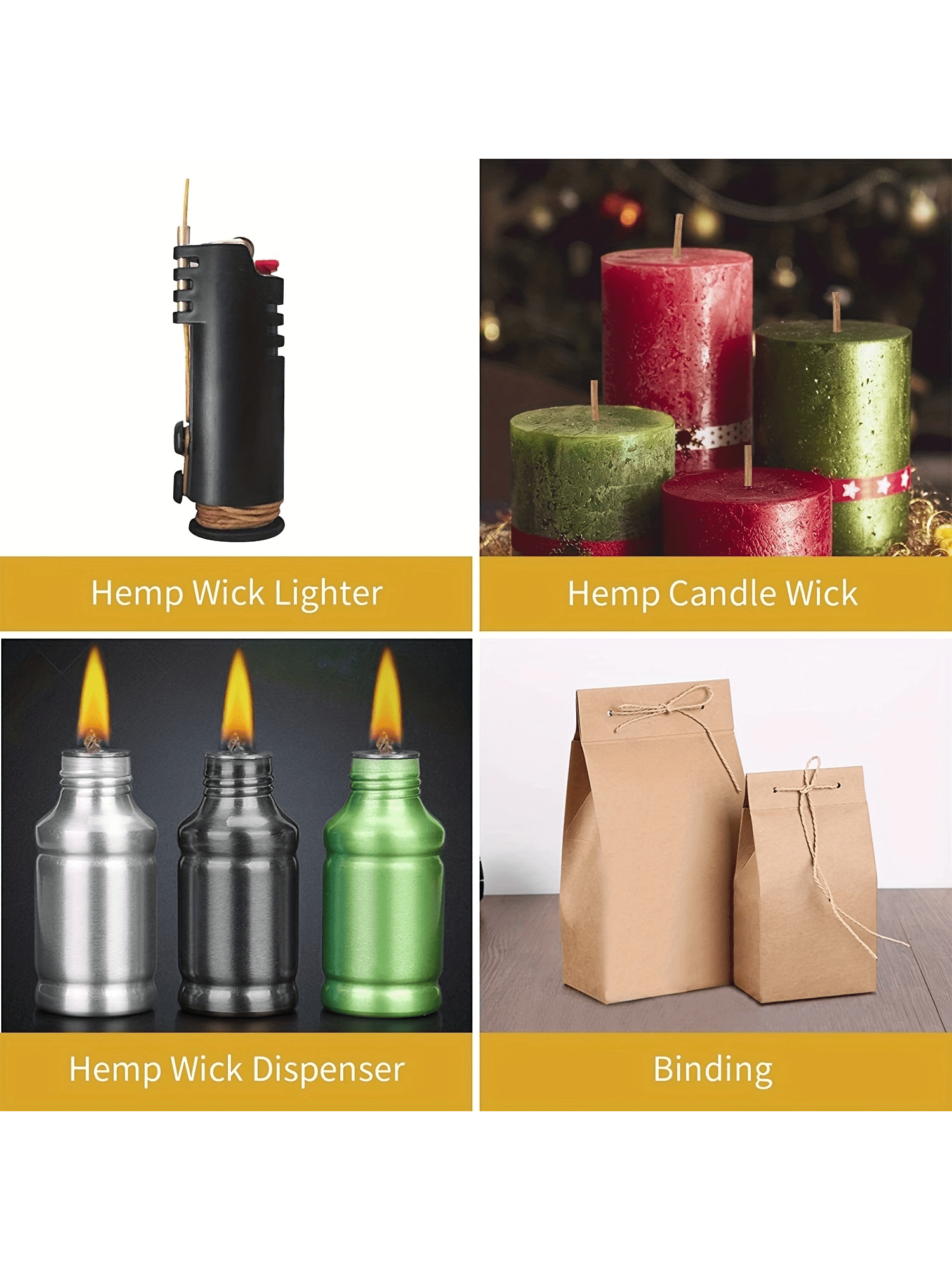 200 in Hemp Wick, Hemp Wick Co - Beeswax Wrap Reusable 评论和价格